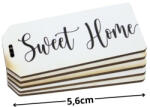  Nyomtatott dekorkarton - Sweet Home biléta 5db/csomag