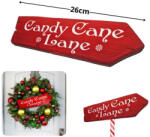  Nyomtatott dekorkarton - Candy Cane Lane útjelző 26cm - csinaldmagadshop