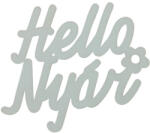  Hello Nyár" felirat színes menta 11x10cm