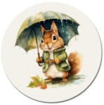 Corolla Exp-Imp. Kft Nyomtatott fa tábla koszorú közép - Mókuska esernyővel 11, 8