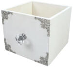  Dekoláda fehér kocka gombbal 13x13x11cm - csinaldmagadshop