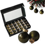 Corolla Exp-Imp. Kft Karácsonyi üveggömb kicsi 24db/csomag oliva