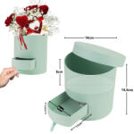  Papírdoboz henger fiókos menta - csinaldmagadshop