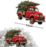  Nyomtatott dekorkarton - Autó fenyővel 9, 5cm 2db/csomag - csinaldmagadshop