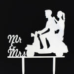  7683 5 Esküvői tortadísz fehér - csinaldmagadshop