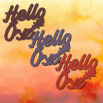  Bíbor "Hello Ősz" felirat színes 5x5, 5cm 3db/csomag - csinaldmagadshop