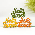 Corolla Exp-Imp. Kft Élénk színek "Helló Tavasz" feliratok 6, 7x8, 5cm 3db/csom