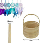 Corolla Exp-Imp. Kft Fa karika álomfogóhoz, makraméhoz 13cm*1cm 10db/csomag