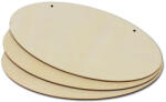  Natúr fa ovál tábla 12x24cm 3db/csomag - csinaldmagadshop