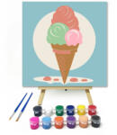 Számfestő Színes fagyi - gyerek számfestő készlet - 20×20 cm (Keretre feszítve) (crea_gyerek_634-20X20-KF)