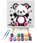 Számfestő Saci maci - gyerek számfestő készlet - 20×20 cm (Keretre feszítve) (crea_gyerek_138-20X20-KF)