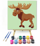 Szarvasi - gyerek számfestő készlet - 20×20 cm (Keretre feszítve)