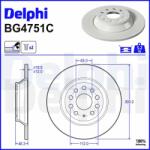 DELPHI féktárcsa DELPHI BG4751C (BG4751C)
