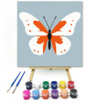 Számfestő Pöttyös lepke - gyerek számfestő készlet - 20×20 cm (Keretre feszítve) (crea_gyerek_187-20X20-KF)