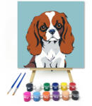  Hűséges barát - gyerek számfestő készlet - 20×20 cm (Keretre feszítve)