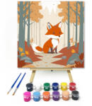  Kis Vuk - gyerek számfestő készlet - 20×20 cm (Keretre feszítve)