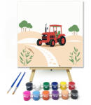  Mezei úton - gyerek számfestő készlet - 20×20 cm (Keretre feszítve)