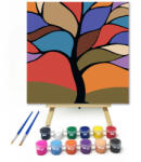 Számfestő Színes Fa - gyerek számfestő készlet - 20×20 cm (Keretre feszítve) (szamkid330-20X20-KF)