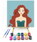 Számfestő Hableány - gyerek számfestő készlet - 20×20 cm (Keretre feszítve) (crea_gyerek_293-20X20-KF)