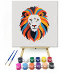 Számfestő Színes sörényű uralkodó- gyerek számfestő készlet - 20×20 cm (Keretre feszítve) (crea_gyerek_168-20X20-KF)