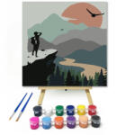  Túrázó - gyerek számfestő készlet - 20×20 cm (Keretre feszítve)