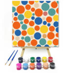 Számfestő Színes körök - gyerek számfestő készlet - 20×20 cm (Keretre feszítve) (crea_gyerek_602-20X20-KF)
