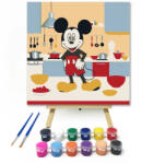 Számfestő Egér a konyhában - gyerek számfestő készlet - 20×20 cm (Keretre feszítve) (crea_gyerek_289-20X20-KF)