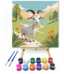 Számfestő Szép kis kecske - gyerek számfestő készlet - 20×20 cm (Keretre feszítve) (crea_gyerek_248-20X20-KF)