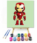  Páncélos hős - gyerek számfestő készlet - 20×20 cm (Keretre feszítve)