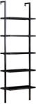 PAKOWORLD Raft de perete Harris, neagra, 70x22x200 cm (197-000066) Raft