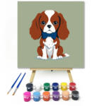  Csokornyakkendővel- gyerek számfestő készlet - 20×20 cm (Keretre feszítve)