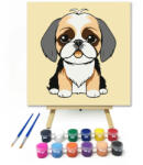 Számfestő Foltos kis kedvenc - gyerek számfestő készlet - 20×20 cm (Keretre feszítve) (crea_gyerek_315-20X20-KF)