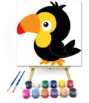 Számfestő Madárka - gyerek számfestő készlet - 20×20 cm (Keretre feszítve) (szamkid249-20X20-KF)