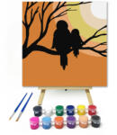 Számfestő Baglyok - gyerek számfestő készlet - 20×20 cm (Keretre feszítve) (szamkid338-20X20-KF)