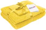 Somnart Set prosoape bumbac Somnart, 600gsm, de fata 50x90 cm + de corp 70x140 + de maini 30x50 cm - galben (SET.3PROS.600G.GALBEN) Prosop