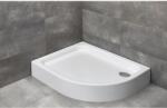 Radaway Cadita dus semirotunda asimetrica Radaway Laros E Compact 100x80 cm, cu panou inclus (SLE81017-01L)