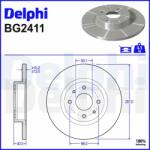 DELPHI féktárcsa DELPHI BG2411 (BG2411)