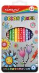 Keyroad Színes ceruza készlet háromszögletű, fém dobozban Keyroad 12 klf. szín - suplix