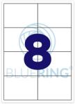 BLUERING Etikett címke, 105x70mm, 100 lap, 8 címke/lap Bluering® - suplix