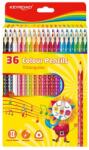 Keyroad Színes ceruza készlet 18 cm háromszögletű Keyroad 36 klf. szín