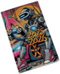 Realsystem Diák zsebkönyv 125mmx205mm, fehér lapokkal 2026/2027 graffiti Realsystem