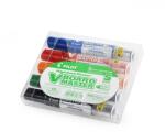 Pilot Táblamarker készlet, 2, 3mm, kerek hegyű, utántölthető medium V-Board Pilot 5 klf. szín