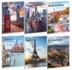 Ars Una Füzet iskolai A4, 40lap, vonalas Ars Una CITYSCAPE 10db/csomag