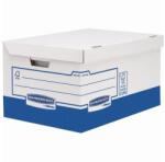 Fellowes Archiváló konténer, karton, ultra erős, nagy, Fellowes® Bankers Box Basic, 10 db/csomag, kék-fehér - suplix