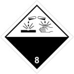  Információs címke, papír Maró anyagok 10cmx10cm 300db/tekercs - suplix