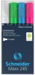 Schneider Üvegtábla marker 1-3mm, Schneider Maxx 245, 4 klf. szín - suplix