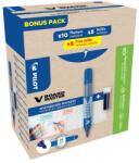 Pilot Táblamarker 2, 3mm, kerek hegyű, utántölthető medium V-Board Master 10+10 Pilot kék