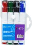 BLUERING Táblamarker készlet, 3mm, mágneses, törlővel multifunkciós kerek Bluering®, 4 klf. szín - suplix