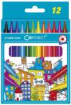 Connect Rostirón, filctoll készlet, Connect kerek test, 12 klf. szín