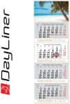 Dayliner Speditőr naptár 4 tömb, 4 hónap Szuper Maxi 350 × 1025 mm, fehér lapokkal Tengerpart Dayliner 2026 - suplix